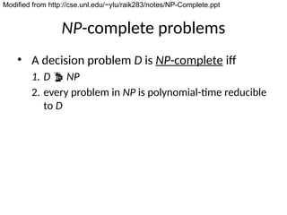 Algorithm analysis with NP hard, NP complete.pptx