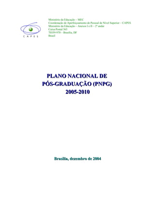 Plano Nacional de Pós-Graduação (2005-2010)