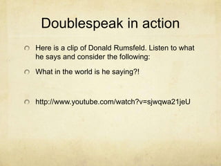 Doublespeak | PPTX