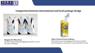 Comparison between international and local package design
Mengniu Hi! Milk, China
The boxy shape of the packaging lent its...