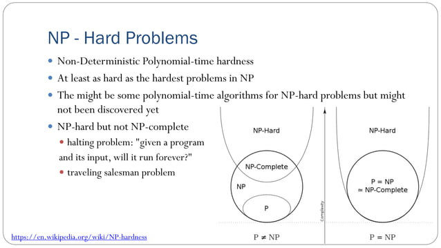 P, NP, NP-Complete, and NP-Hard | PPT