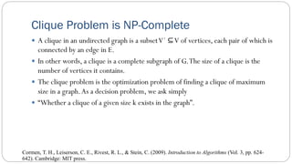 Np Complete Clique Problem P, NP, NP-Complete, and NP-Hard | PDF