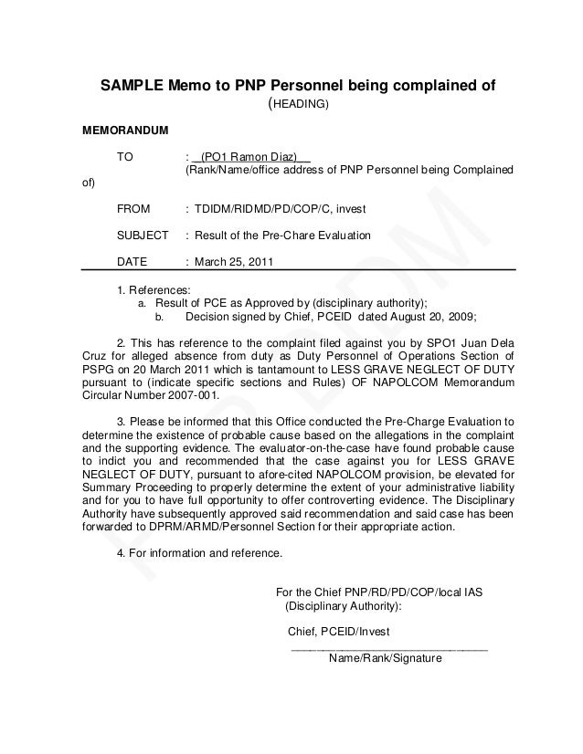 incident report memo example sample of memo report