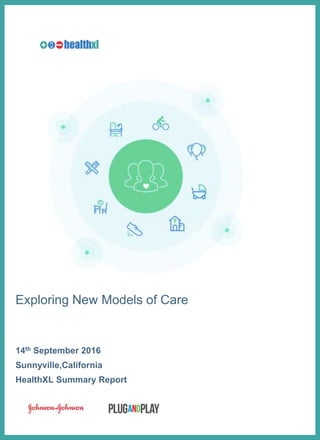 Exploring New Models of Care
14th September 2016
Sunnyville,California
HealthXL Summary Report
 