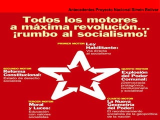 Antecedentes Proyecto Nacional Simón Bolívar
 
