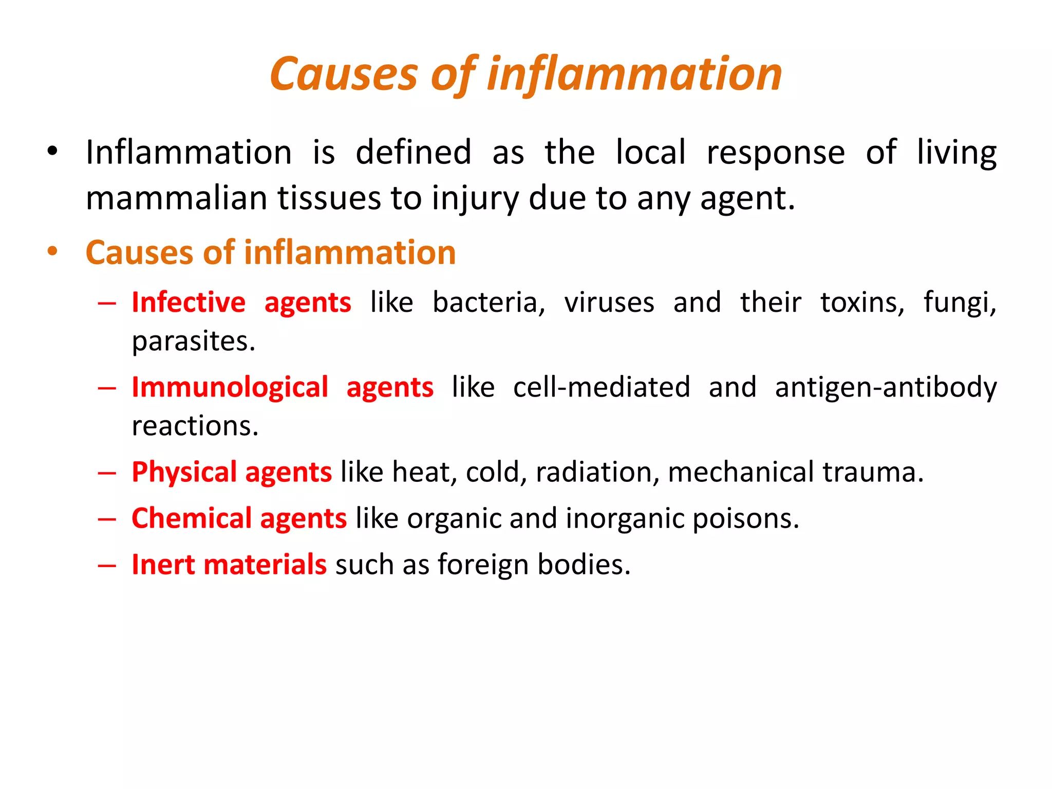 Pathophysiology inflammation and repair | PPTX
