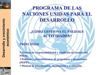 PROGRAMA DE LAS NACIONES UNIDAS PARA EL DESARROLLO | PPT