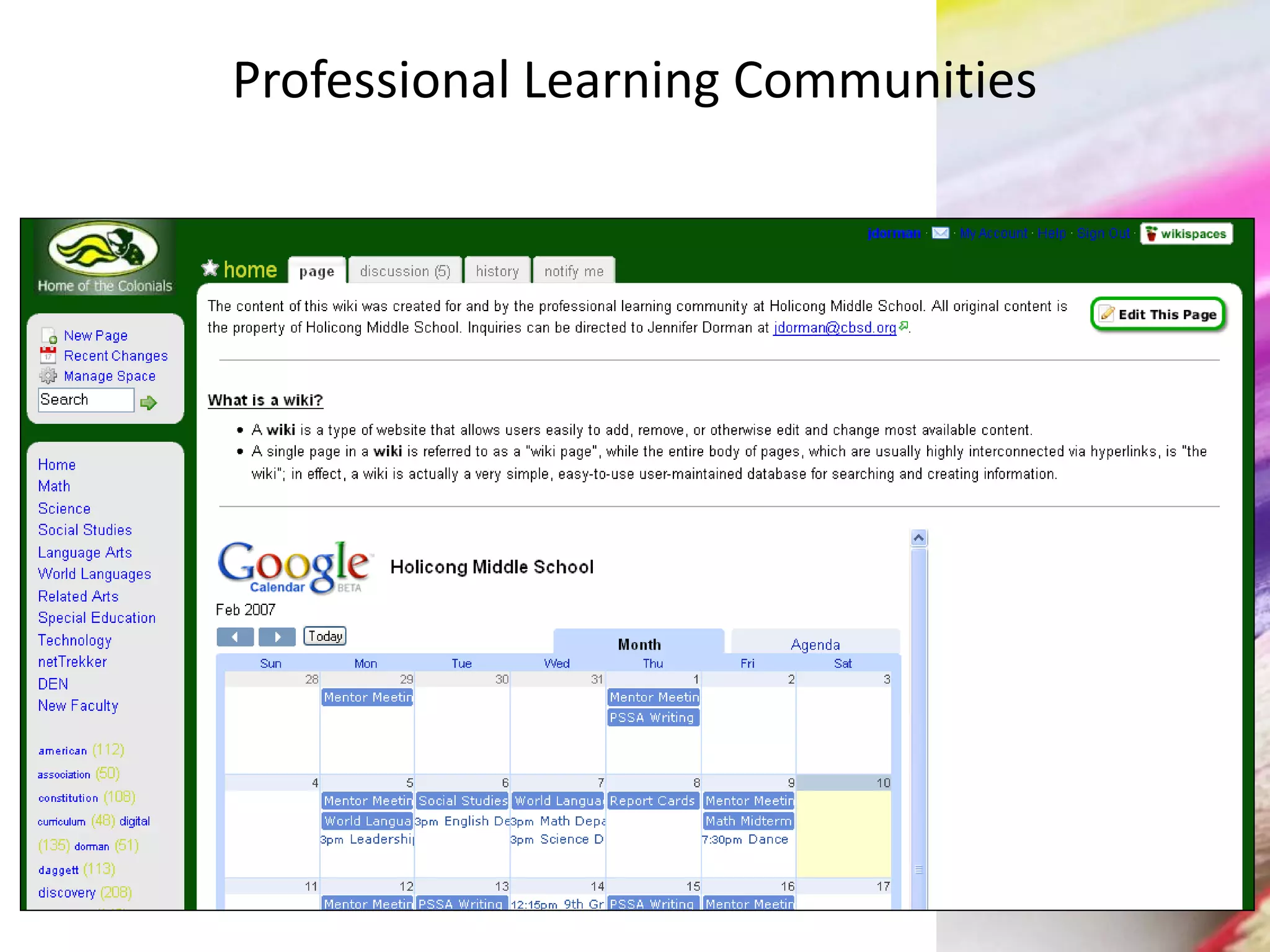 Professional Learning Communities
 