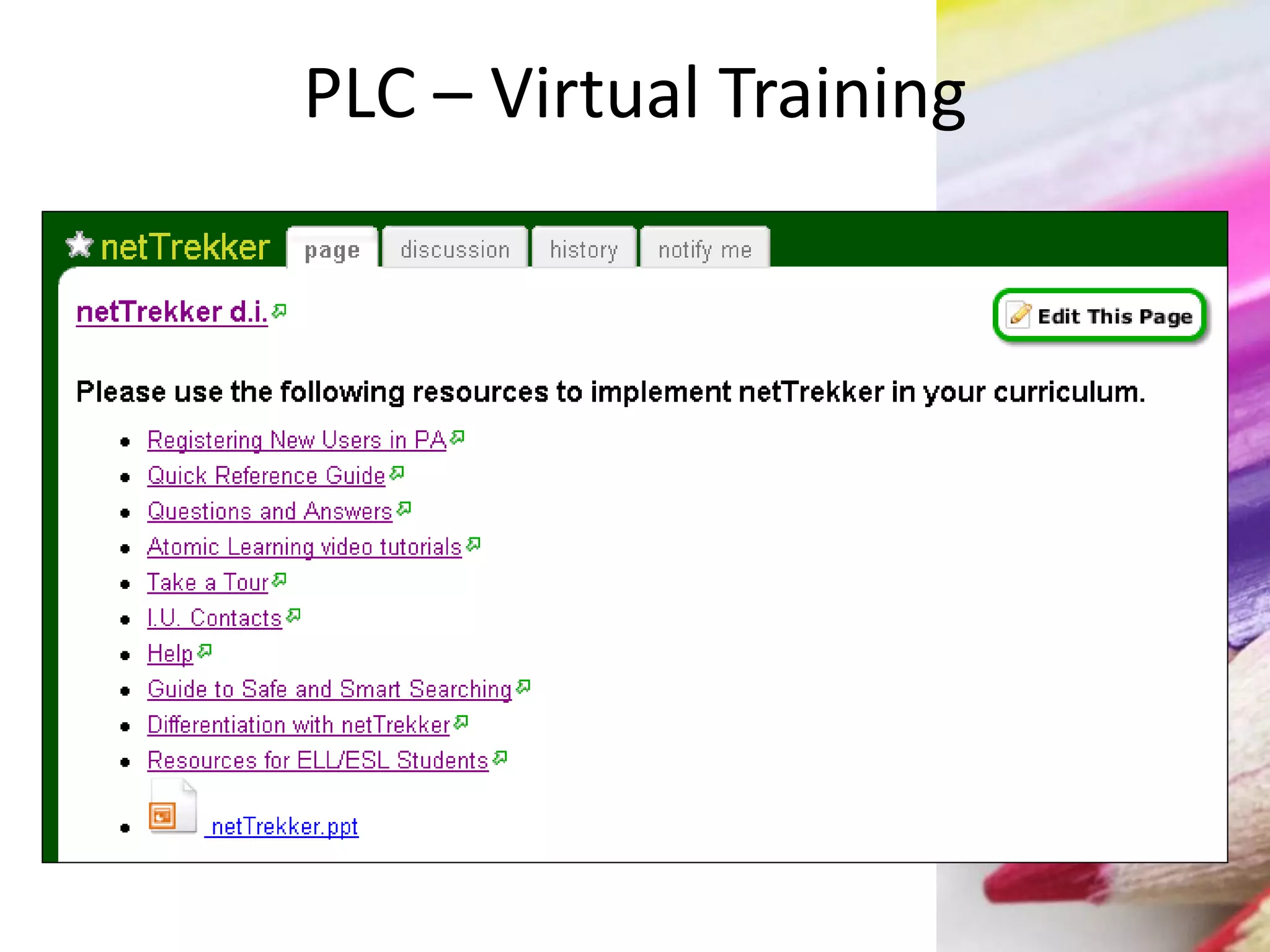 PLC – Virtual Training
 
