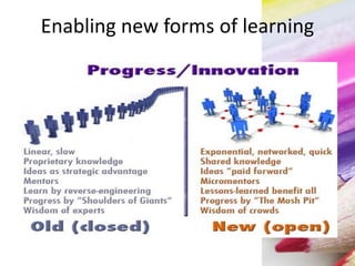 Enabling new forms of learning
 