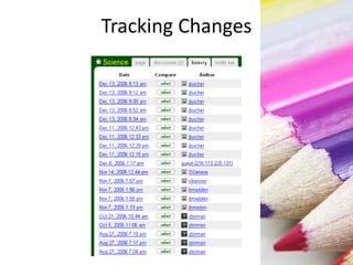 Tracking Changes
 