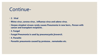 Pnumonia and its management | PPTX