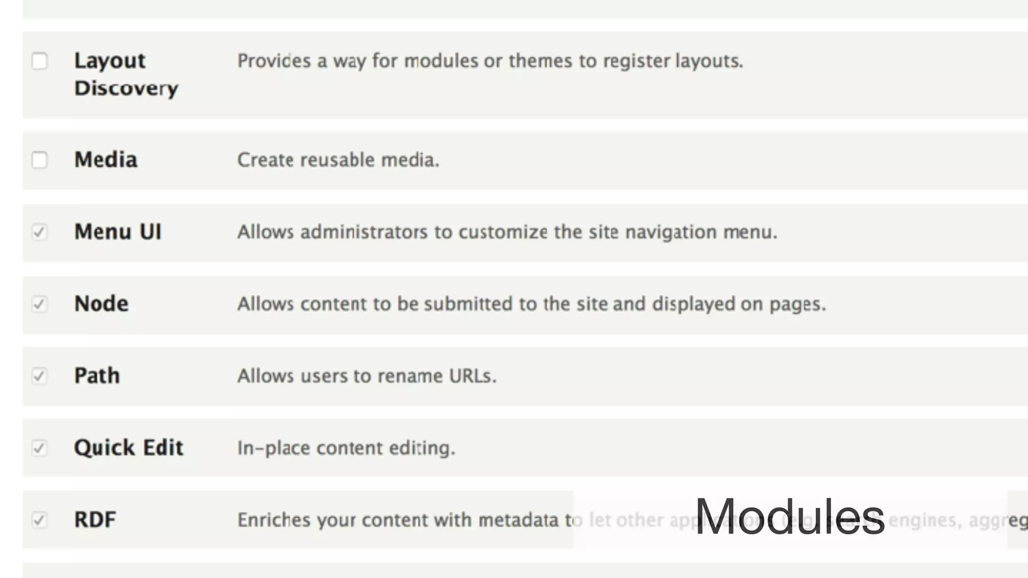 ©2017 Acquia Inc. — Confidential and Proprietary12
ModulesModules
 