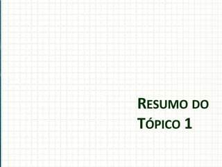 RESUMO DO
TÓPICO 1
 