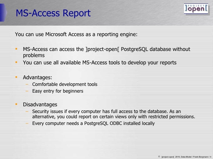 ms access reporting