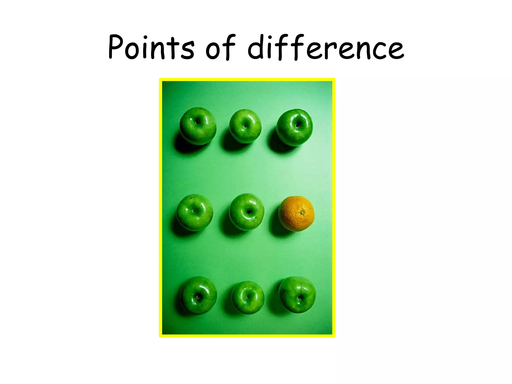Points of difference