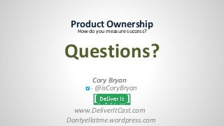 Measuring Success as a Product Owner