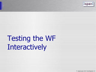 Testing the WF Interactively 