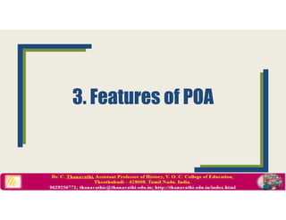 3. Features of POA
 