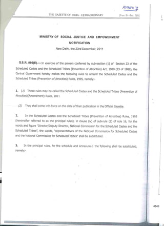 POA 3a Relief norms notification 2011
