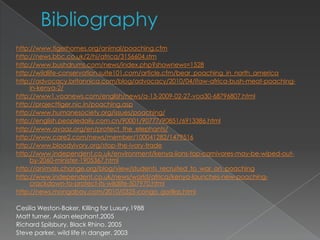 Weapons What happens to the animal?