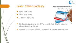 Primary open angle glaucoma – surgical management | PPTX
