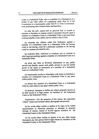 POA 1b SCs and STs (Prevention of Atrocities) Amendment Ordinance 2014