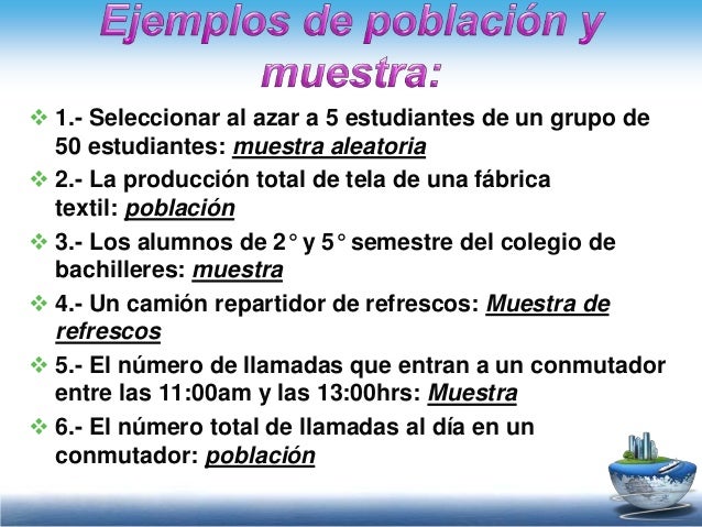 Ejemplos De Poblacion Y Muestra En Estadistica Pdf - Compartir Ejemplos