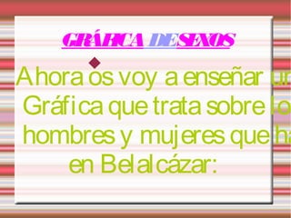 GR ICA DES X
      ÁF      E OS
      
Ahora os voy a enseñar un
Gráfica que trata sobre los
hombres y mujeres que ha
   ...