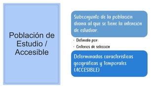 Población de
Estudio /
Accesible
 
