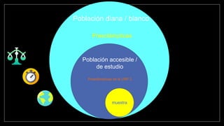 Población accesible /
de estudio
Preeclámpticas de la UMF 2
Población diana / blanco
Preeclámpticas
muestra
 