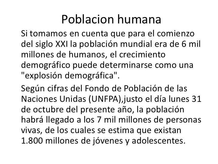 Poblacion Humana
