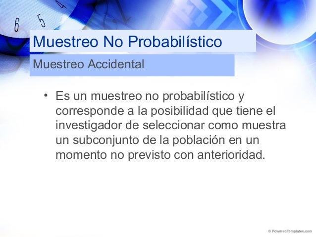 Muestreo no probabilistico