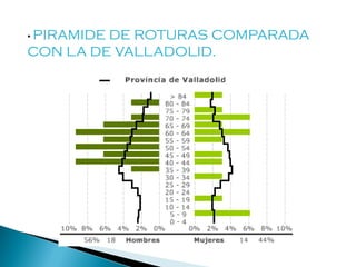 • PIRAMIDE DE ROTURAS COMPARADA
CON LA DE VALLADOLID.
 