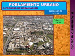 EL  POBLAMIENTO  LA CIUDAD Polígono industrial ELCRECIMIENTO ACTUAL 
