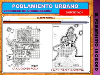 EL  POBLAMIENTO  LA CIUDAD SINTETICEMOS LA CIUDAD EN ROMA Timgad 