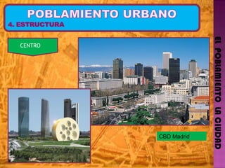 EL  POBLAMIENTO  LA CIUDAD CENTRO  CBD Madrid 