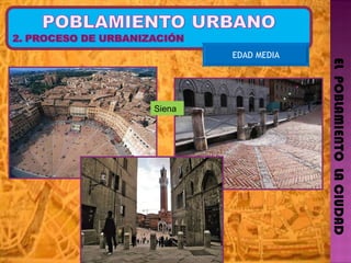 EL  POBLAMIENTO  LA CIUDAD EDAD MEDIA Siena 