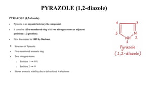Pyrazole Ring Applications POC-III Sem-IV Unit No. 04 Heterocyclic Compounds: Pyrazole, Thiazole ...