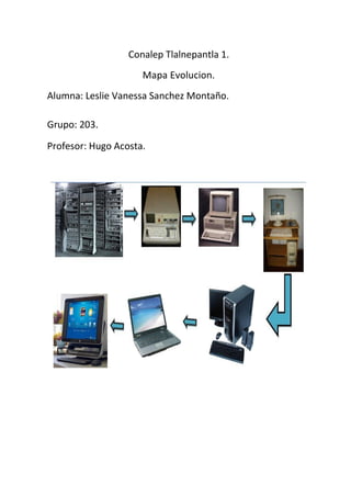 Conalep Tlalnepantla 1.
Mapa Evolucion.
Alumna: Leslie Vanessa Sanchez Montaño.
Grupo: 203.
Profesor: Hugo Acosta.
 