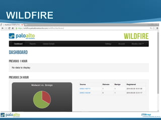 •  No lo olvides, entrega un reporte típico de
Wildfire
https://wildfire.paloaltonetworks.com
 