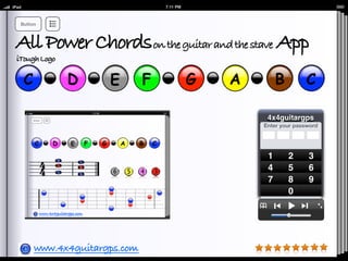 iPad
  iPad                           7:11 PM
                                   7:11 PM



     Button



   All Power Chordson the guitar and the stave App
   iTough Logo




                                              4x4guitargps
                                             Enter your password




                                              1      2      3
                                              4      5      6
                                              7      8      9
                                                     0




          www.4x4guitargps.com
 