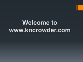 Welcome to
www.kncrowder.com
 