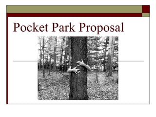   Pocket Park Proposal 