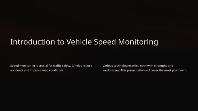 The Science of Speed: Knowing Vehicle Speed Monitoring Technologies | PPTX