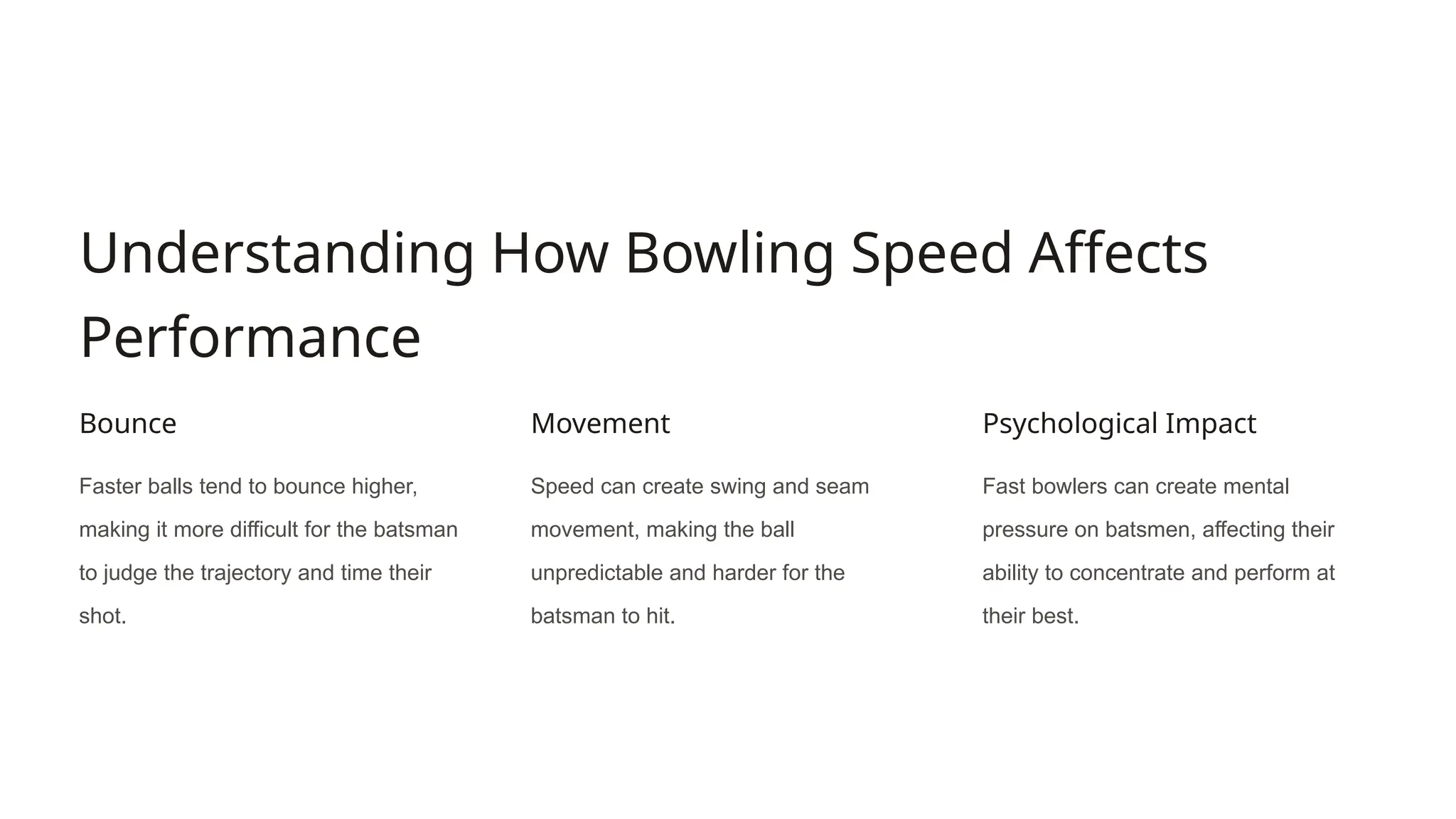 Why Bowling Speed Matters In Cricket and How to Calculate It | PPTX