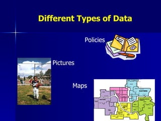 Different Types of Data   Policies Pictures   Maps   