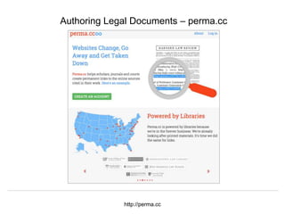 Authoring Legal Documents – perma.cc 
Herbert Van de Sompel 
http://perma.cc 
404/File Not Found, Washington, DC, October ...