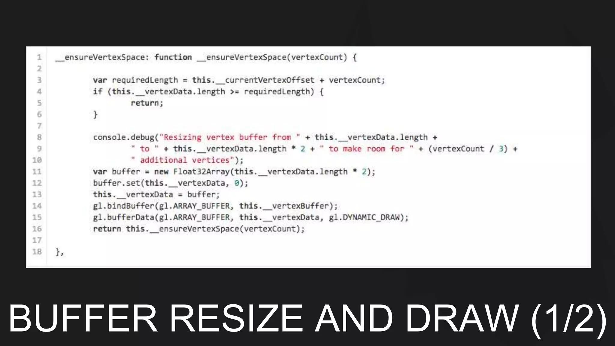 BUFFER RESIZE AND DRAW (1/2) 
 