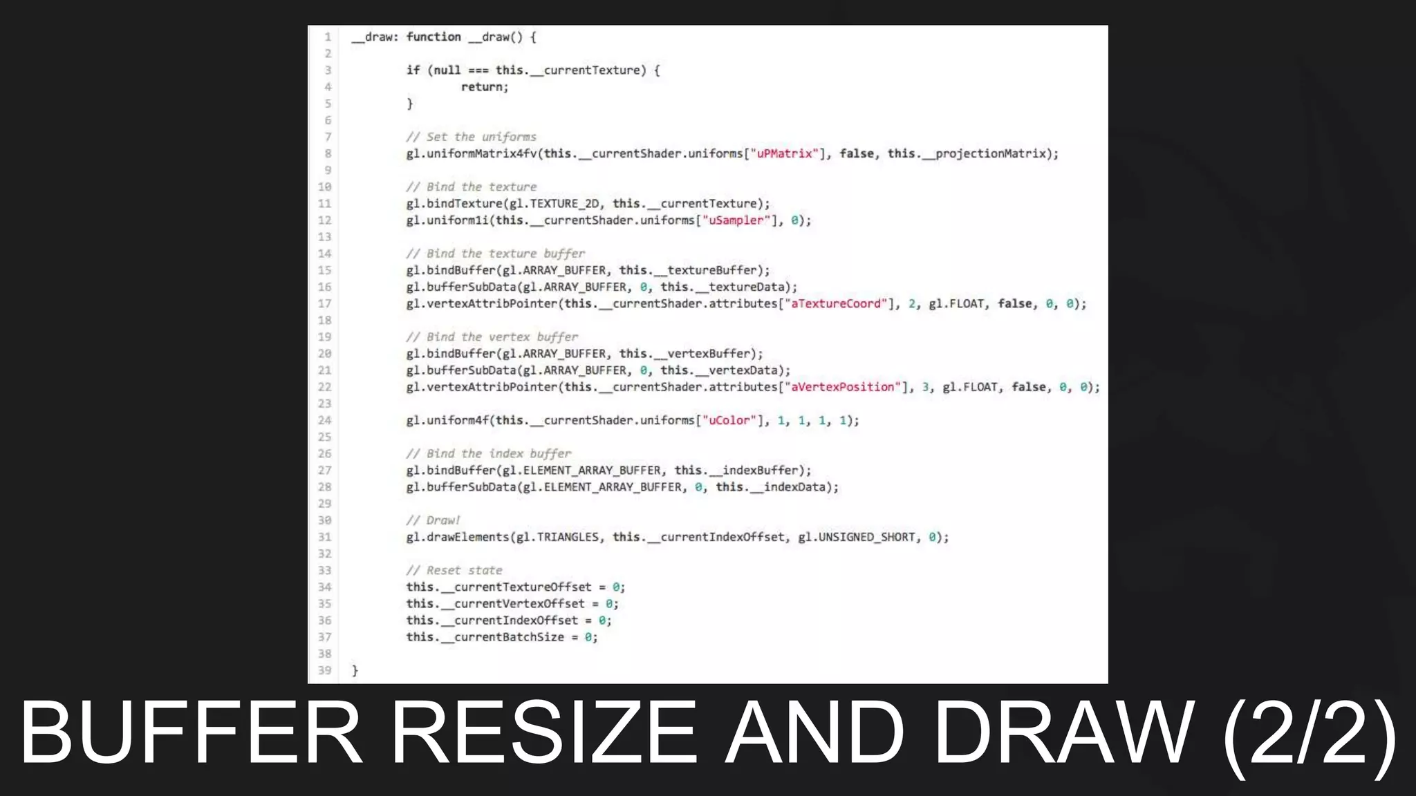 BUFFER RESIZE AND DRAW (2/2) 
 